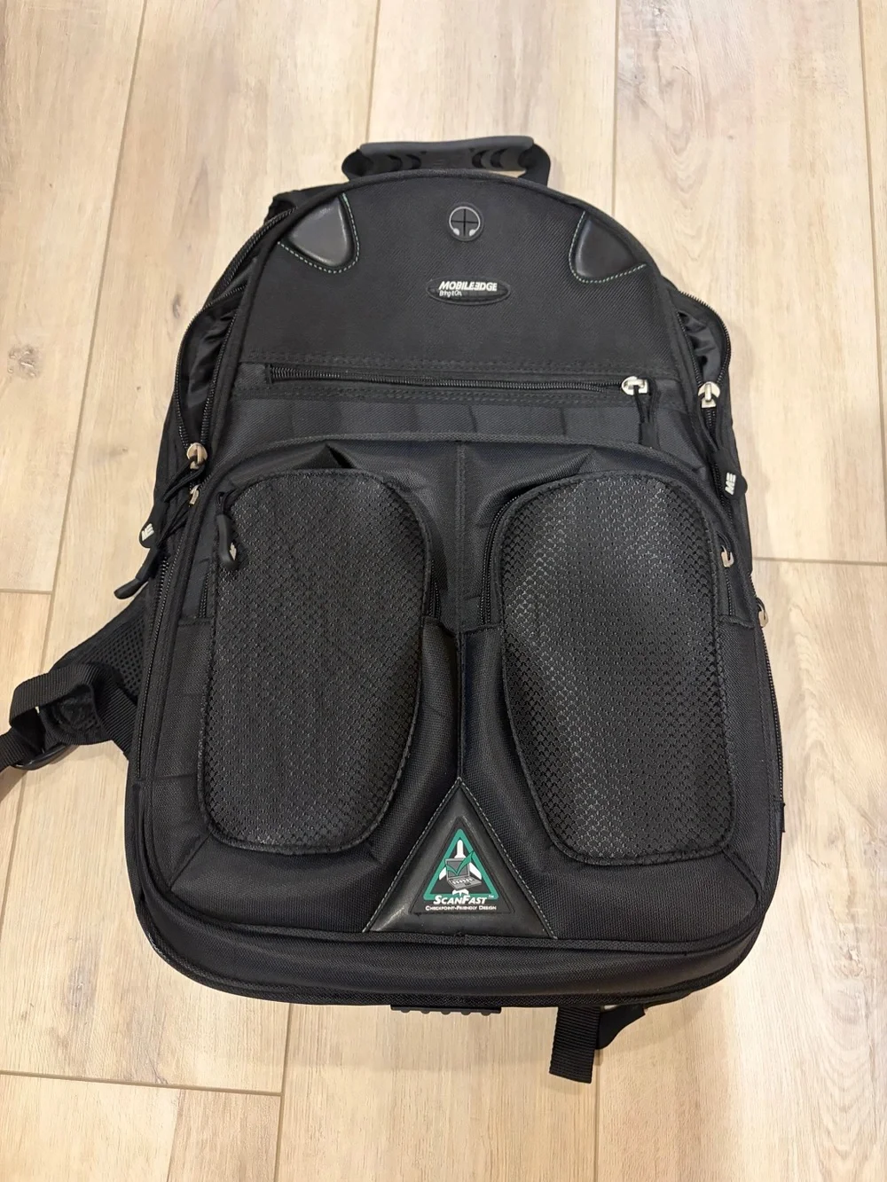 Mobile Edge Black Men's Backpack with Multiple Front Pockets